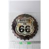 Image 1 : Route 66 US Metal Bottlecap Wall Sign