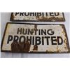 Image 2 : (2) Hunting Prohibited Signs - 20" x 10"