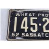 Image 2 : 1952 Saskatchewan License Plate