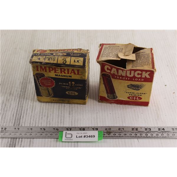 (2) Empty Shotgun Shell Ammo Boxes - Bodnarus Auctioneering