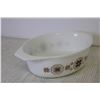 Image 2 : Pyrex 1.5 Quart Casserole #43 Town And Country -Brown On White