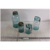 Image 1 : (4) Aqua Sealer Jars with Lids