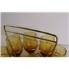 Image 4 : Mid-Century Modern Tumbler Caddy  w/ (8) Glasses