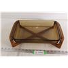 Image 1 : Mid-Century Baking Dish w/ Wooden Holder 9" x 13"