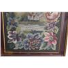 Image 3 : Double-Framed Cross-Stitch Wall Art Piece - 17 1/4" x 23"