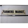 Image 1 : Tin "Farmers Market" Sign (6x26")