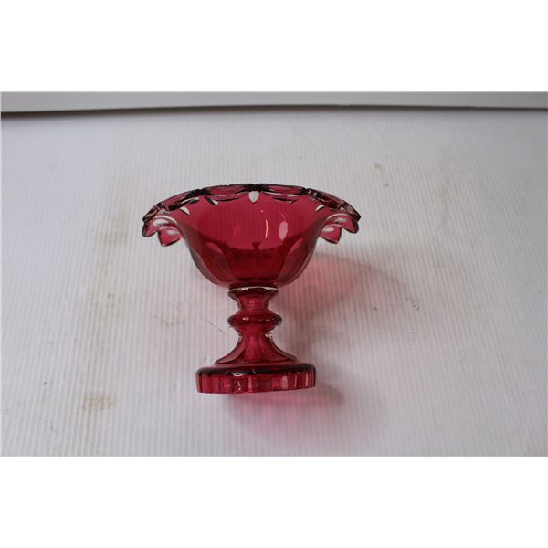 Cranberry Glass (6") Bowl