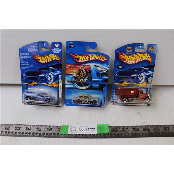 (3) Collectible Hot Wheels Cars - 2000,2002,2005 (NIB)