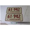 Image 1 : Pair of 1975 Saskatchewan License Plates
