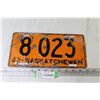 Image 1 : 1942 Saskatchewan License Plate