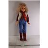 Image 1 : Vintage Reliable Toys 33" Walking Doll with Original Western Clothing and Boots - Great Condition