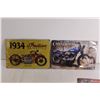 Image 5 : (9) Harley Davidson/Indian Motorcycle Collectible Tin Lithograph Signs - Mostly Sealed