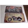 Image 6 : (9) Harley Davidson/Indian Motorcycle Collectible Tin Lithograph Signs - Mostly Sealed