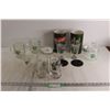 Image 1 : Saskatchewan Roughriders Glassware - (4) Weiser's Glasses, Candy Dish, (2) Beer Mugs, (2) Pilsner Gr