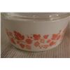 Image 2 : (2) Pink Gooseberry Casserole Dishes - 473 (1 Quart), 474 (1 1/2 Quart)