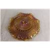 Image 4 : Vintage Iridescent Carnival Glass Marigold Scalloped Bowl - 10"