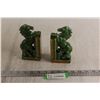 Image 1 : Vintage Ceramic Bookends with Gold Trim Horses - Hand Decorated, Japan