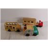 Image 2 : (3) Melissa and Doug Wooden Toys - #4549 Garbage Truck, #9395 School Bus, #24097 Horse Carrier