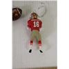Image 5 : (16) Plastic Baseball Ice Cream Helmets, Plastic Football Helmet, Joe Montana SF 49ers Christmas Orn