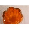 Image 2 : Vintage Ruffled Orange Art Glass