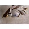 Image 2 : Capodimonte (Italy) Bird Ceramic with Gold Accents - Signed by Maker Zuccotti