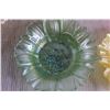 Image 5 : Vintage Gold-Coloured Depression Glass Fluted Bowl - 10" Diameter, (4) Coloured Glass Bowls - 8" Dia