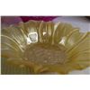 Image 6 : Vintage Gold-Coloured Depression Glass Fluted Bowl - 10" Diameter, (4) Coloured Glass Bowls - 8" Dia