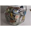 Image 5 : 5 Cent Large Peanut Butter Jar with Pinback Buttons from 1970s-Present