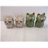 Image 3 : (5) Vintage Ashtrays (2) Sets of Owl Salt/Pepper Federal Glass Mug, Baking Powder Bears for Fridge a
