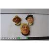 Image 1 : (3) Bossons Wall Figures (Slight Chips)