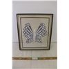 Image 1 : Framed Crochet Butterfly 16x18"