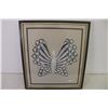 Image 2 : Framed Crochet Butterfly 16x18"
