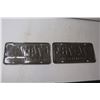 Image 2 : (2) License Plates Saskatchewan 1975