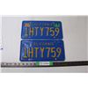 Image 1 : (2) Licence Plates California