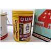 Image 2 : 1qt Mason Jar, Hard Candy Tin, Quaker Oats Tin, Linseed Oil Can (Cannot Ship)