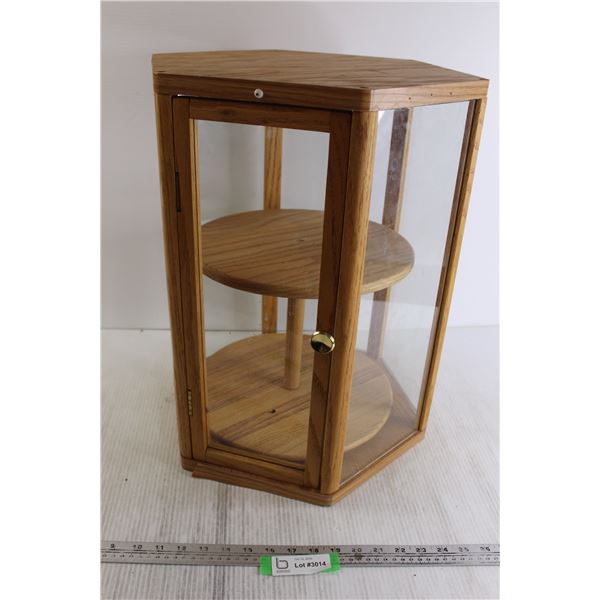 * Revolving Display Case - 14" Long, 19 1/2" Tall