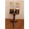 Image 1 : * 2-Canister Candy Dispenser on Wooden Stand - 44" Tall
