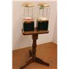 Image 5 : * 2-Canister Candy Dispenser on Wooden Stand - 44" Tall