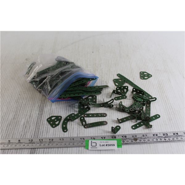 (50+) Assorted Meccano Pieces and Parts