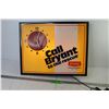 Image 1 : Bryant Clock w/Light Sign (lights-up, clock untested - Advert Panel cracked)- 20.5x16x4