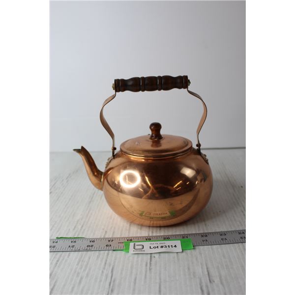 Copper Finished Tea Pot