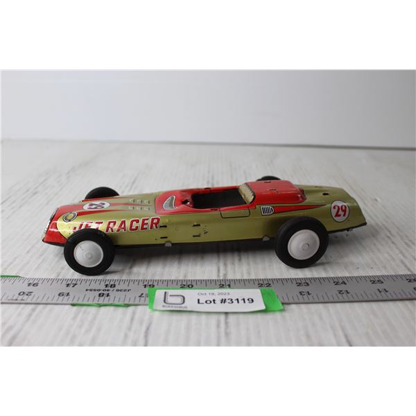 Vintage Tin Jet Racer Car