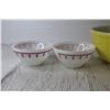 Image 3 : Pyrex Mixing Bowl and (2) Thermo-Rey Milk Glass Bowls