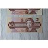 Image 2 : (2) Canadian New Style Two Dollar Bills