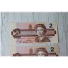 Image 3 : (2) Canadian New Style Two Dollar Bills