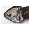 Image 4 : Harley Davidson Heavy Leather Belt (34-36") With Tear Drop Buckle S&S Super (Chrome)
