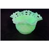 Image 6 : Fenton Bowl "Basket Weave" Uranium 6"