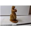 Image 1 : Vintage Carved Wood Bear Enjoying a Beverage 11"