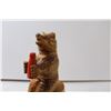 Image 2 : Vintage Carved Wood Bear Enjoying a Beverage 11"