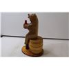 Image 3 : Vintage Carved Wood Bear Enjoying a Beverage 11"